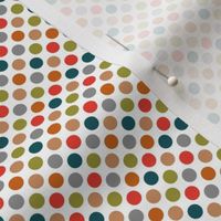 colorful red and golden polka dots | tiny