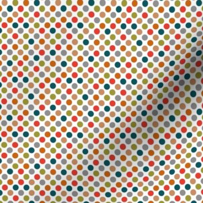 colorful red and golden polka dots | tiny
