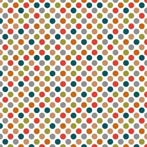 colorful red and golden polka dots | tiny