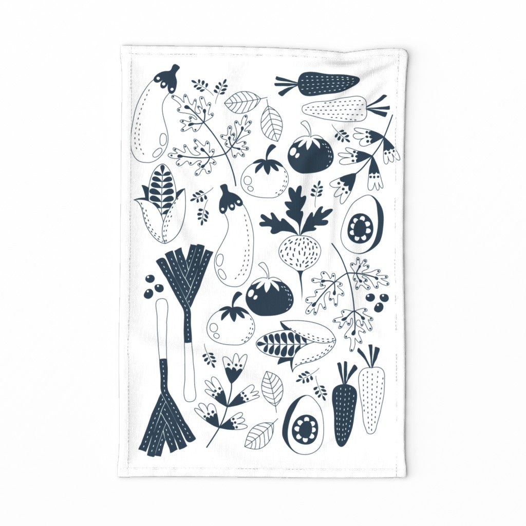 Veggie medley tea towel