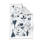 Veggie medley tea towel