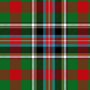 Bruce of Kinnaird tartan, 6" modern colors, 1819 Wilson's of Bannockburn