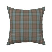 greyed Fraser hunting weathered tartan, 6" rusty red