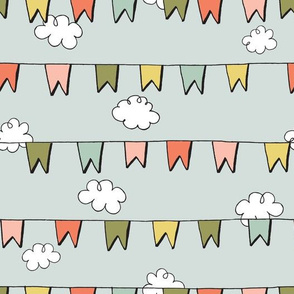 CLOUDS + BUNTING