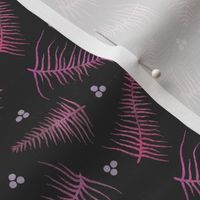 Botanical Print in Pink & Gray