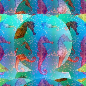 SEAHORSES TURQUOISE CRAZY IMAGINARY PLANET