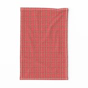 squiggle plaid 2 - melon red