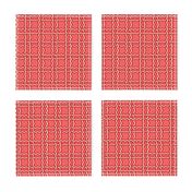 squiggle plaid 2 - melon red