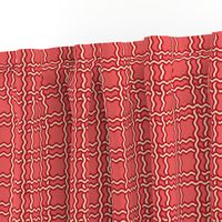 squiggle plaid 2 - melon red