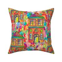 LARGE THE RAINBOW BRIGHT HOUSE ON BALLOONS PSMGE