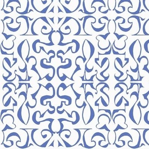 ARABESQUE Soft French Blue on White