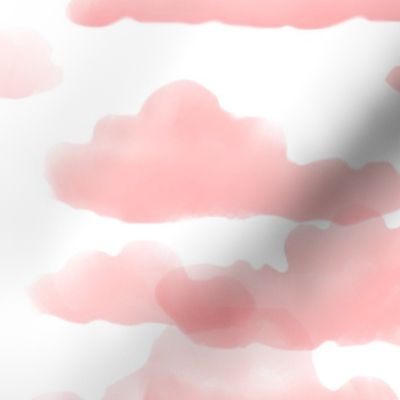 Translucent Clouds - Warm Pink Watercolor 