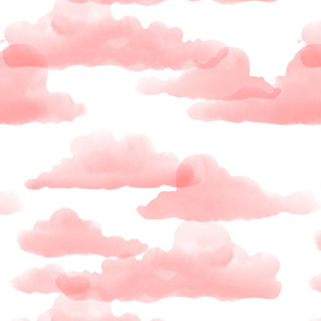 Translucent Clouds - Warm Pink Watercolor 