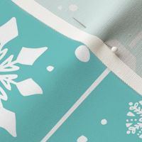 Joy Ornament Christmas Tea Towel - Aqua