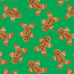 gingerbread man cookie toss - green