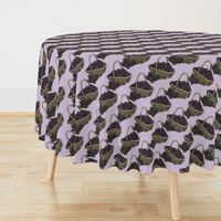 Blackberry Baskets - Lavender Gingham - Large Scale