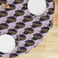 Blackberry Baskets - Lavender Gingham - Large Scale