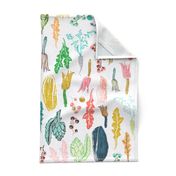 vegetales tea towel 