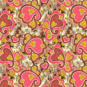 Antique hearts paisley