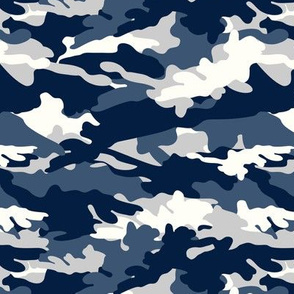 Blue Camo Fabric Blue Camo Army Print by Inspirationz Uniform Camouflage  Military Blue Army Cotton Fabric by the Yard With Spoonflower 