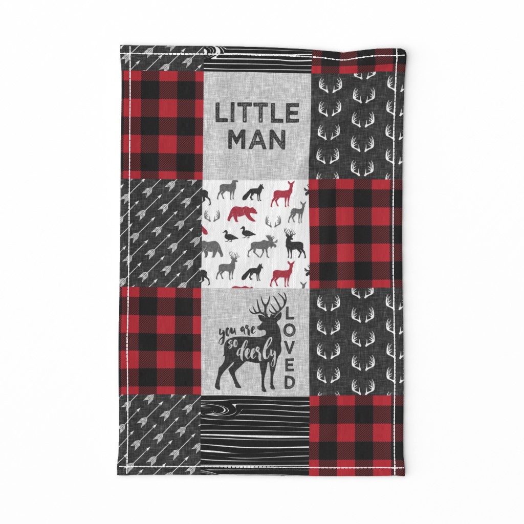 Wild&Free/Deerly Loved Little Man Patchwork Wholecloth- C11 Plaid