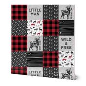 Wild&Free/Deerly Loved Little Man Patchwork Wholecloth- C11 Plaid