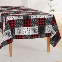 Wild&Free/Deerly Loved Little Man Patchwork wholecloth - C11 Plaid(90)