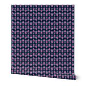 Botanical Flower on Navy