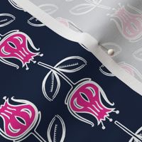 Botanical Flower on Navy