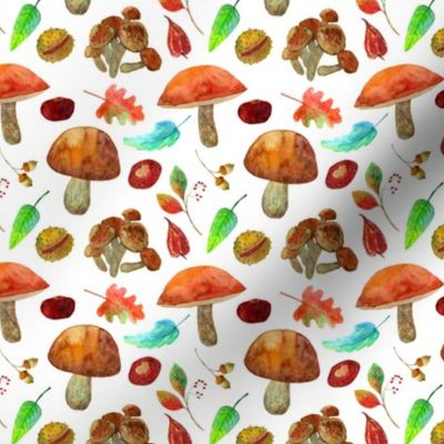 Mushrooms_autumn_watercolor_pattern