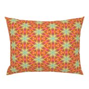 STARS FLOWERS HEXAGON MARIGOLD YELLOW  CORAL BOHO SUNNY AFTERNOON