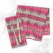 MUSIC DRUMS PINK PURPLE CORAL BOHO SUNNY AFTERNOON STRIPES