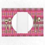 MUSIC DRUMS PINK PURPLE CORAL BOHO SUNNY AFTERNOON STRIPES