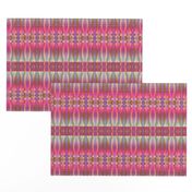 MUSIC DRUMS PINK PURPLE CORAL BOHO SUNNY AFTERNOON STRIPES