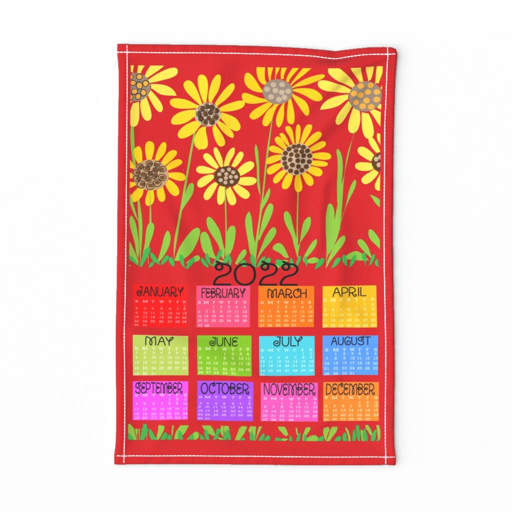 2022 FLOWER WALLHANGING AND TEA TOWEL