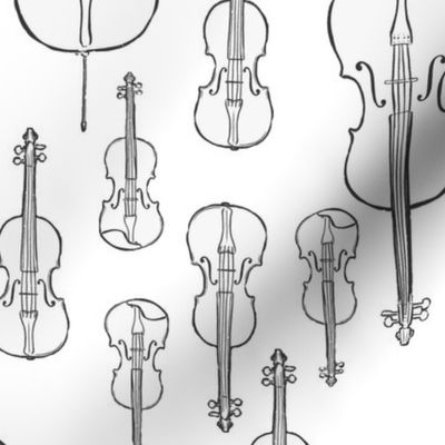 Large Black and White String Quartet