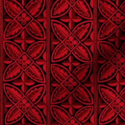 Gothic Cathedral Flowers Red Black