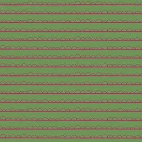 frilly stripe fuschia/green