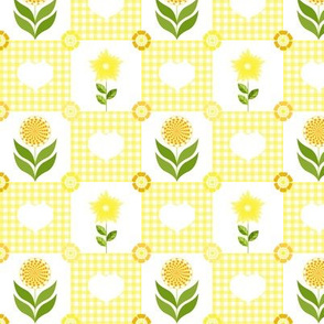 Retro Flowers Garden Yellow