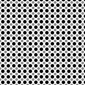 Black and Gray Polka dots