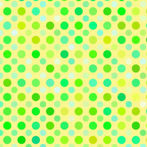 yellow green and blue dots