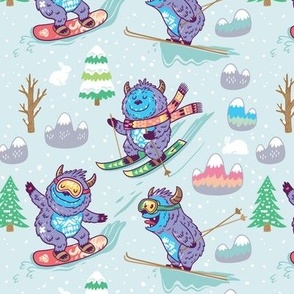Skiing yeti 