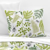 Fernery Block Print Style