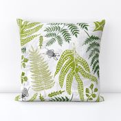 Fernery Block Print Style