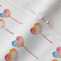 Heart Lollipops Watercolor
