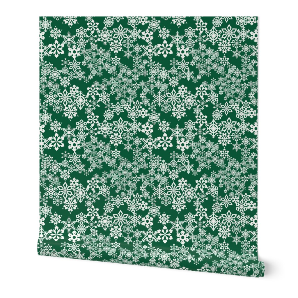 Snowflakes Green