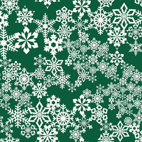 Snowflakes Green