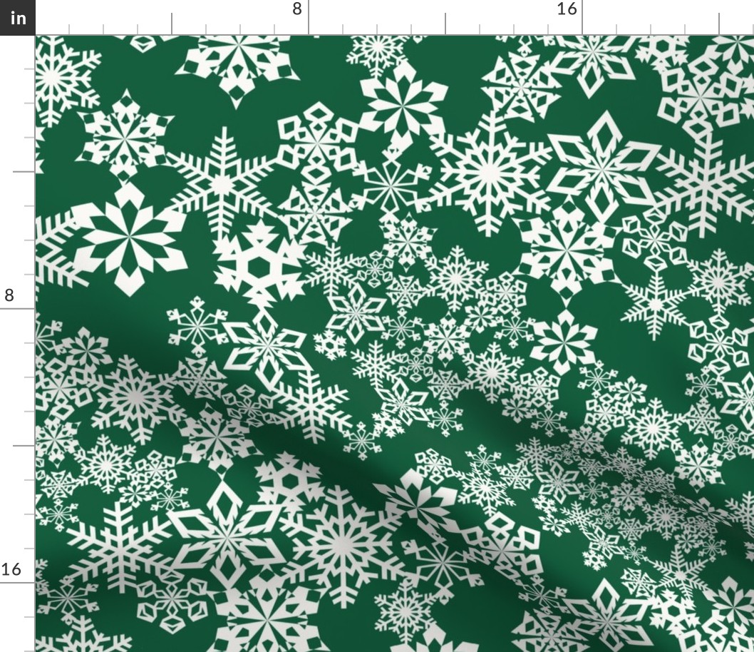 Snowflakes Green