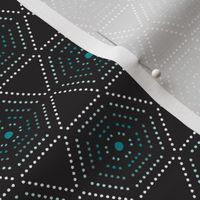 Dharma - Hexagon Geometric Dot Black