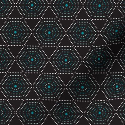 Dharma - Hexagon Geometric Dot Black